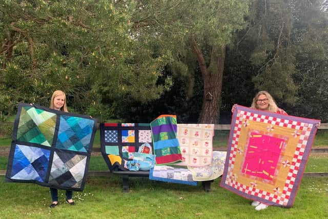 Just some of the handmade blankets and quilts which are being gifted to sick, vulnerable or traumatised children