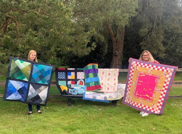Just some of the handmade blankets and quilts which are being gifted to sick, vulnerable or traumatised children