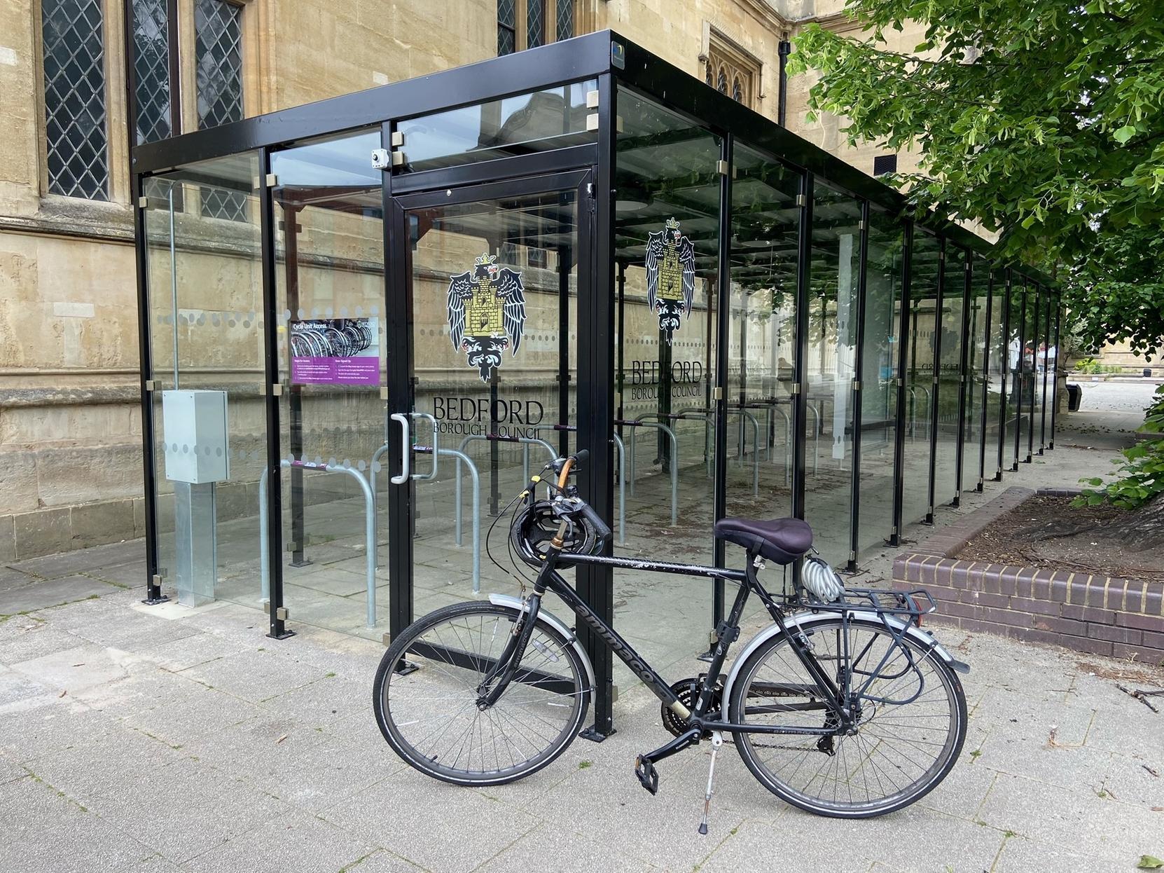 New secure bike shelter opens in Bedford town centre and you
