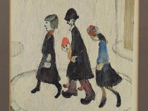 Lowry's coloured reproduction of The Family