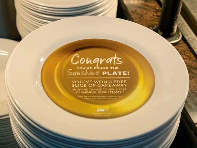 Find a sunshine plate to win