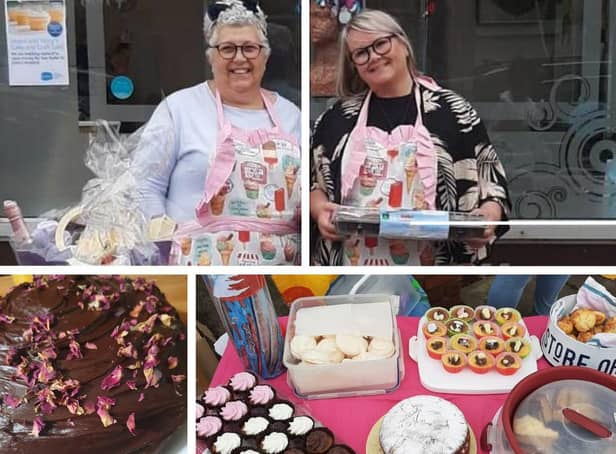 Sue Ryder St John’s Hospice Inpatient Unit Ward Manager, Jacqui Ackroyd and Staff Nurse, Viccy Cullip, held a fundraising stall in Bedford selling cakes kindly donated by Sue Ryder staff and the local community.