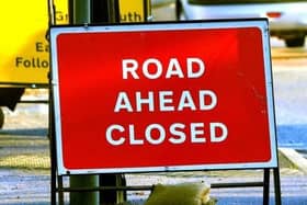 The road is closed while Anglian Water carry out repairs