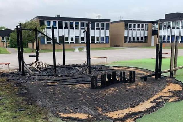 The aftermath at Scott Primary School