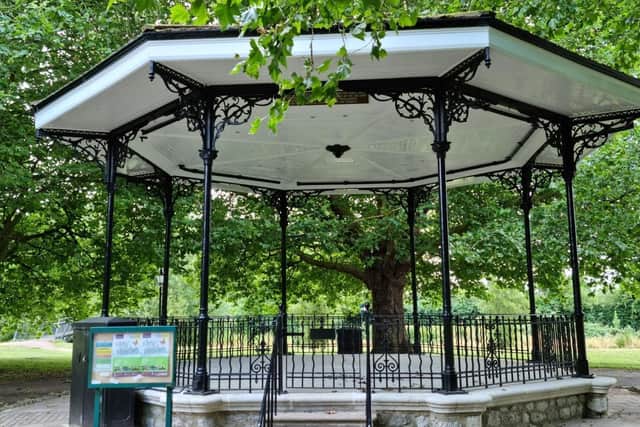The newly renovated Mill Meadows Bandstand
