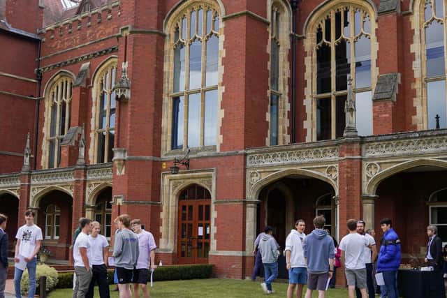 Students at Bedford School were celebrating their A-level results