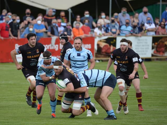 Ampthill playing Bedford Blues in the Championship at the end of last season (PICTURE SUBWAY PRODUCTIONS PHOTOGRAPHY)