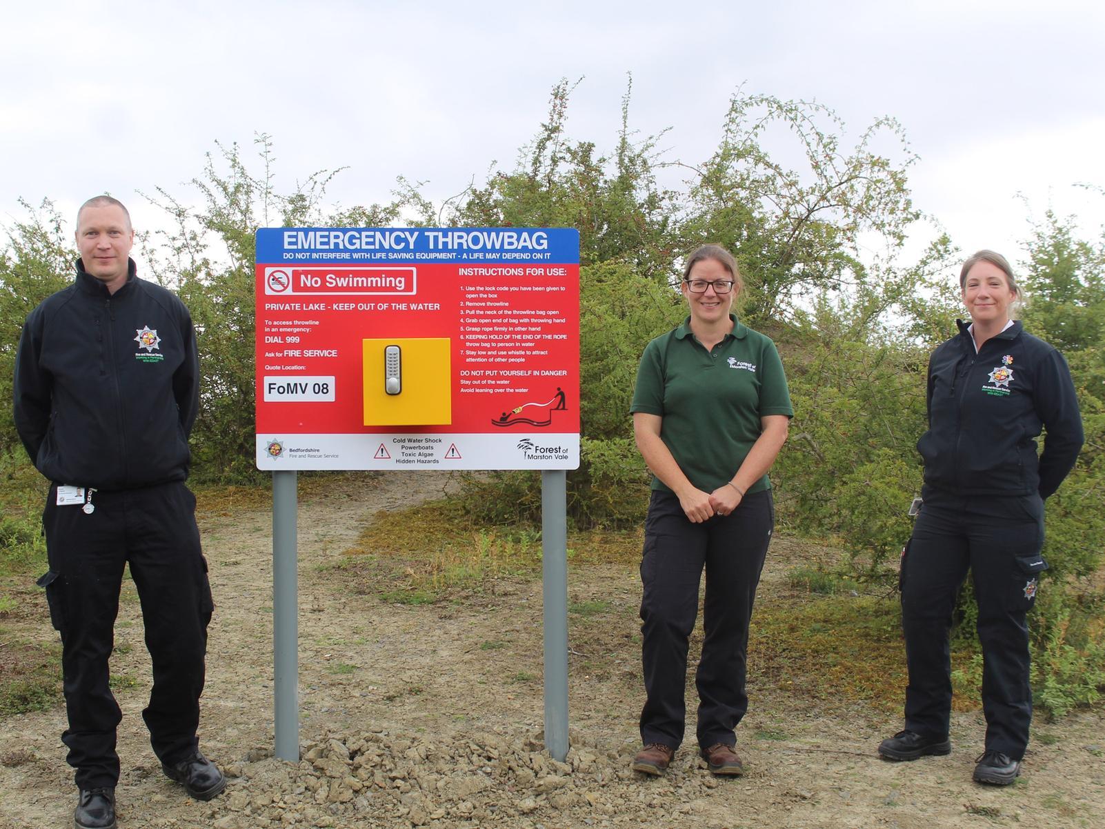 Water rescue boards installed at country park near Bedford following risk assessment
