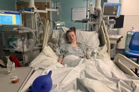 Jessica Baigent in hospital