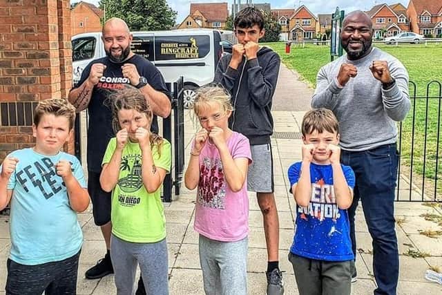 Youngsters ready for action with Police and Crime Commissioner, Festus Akinbusoye