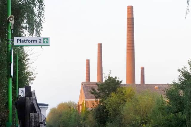 The chimneys as seen from Stewartby station (Picture by Tony Margiocchi)