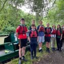 From left to right: James, Archie, Lewis, Edmund, Adam, Katie, Hannah and Aeryn.
