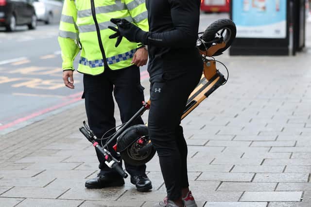 Any use of a privately-owned e-scooter on a road, pavement, park or other public place is unlawful - if caught, you could have your e-scooter seized, up to six points on your license and a £300 fine