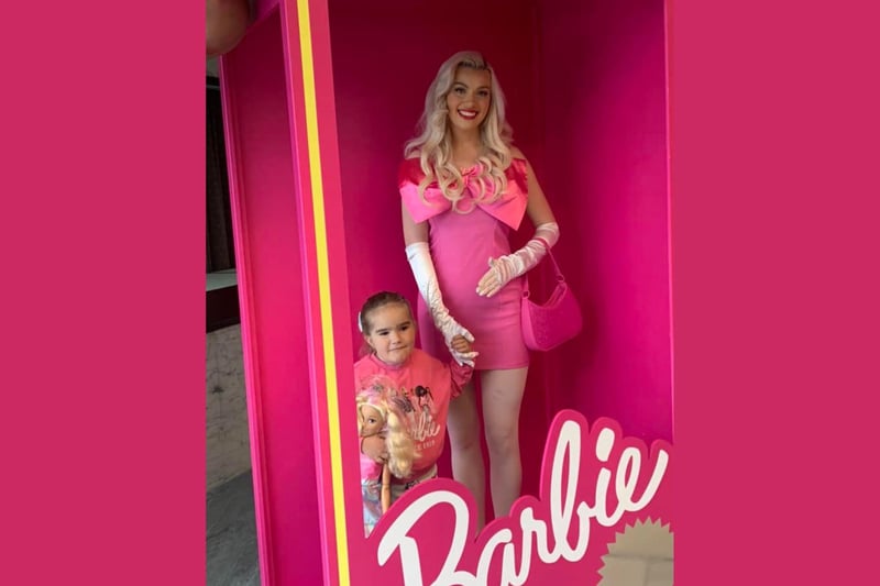 This Barbie fan wore her best Barbie top for her photo shoot at Bedford's Harpur Centre.