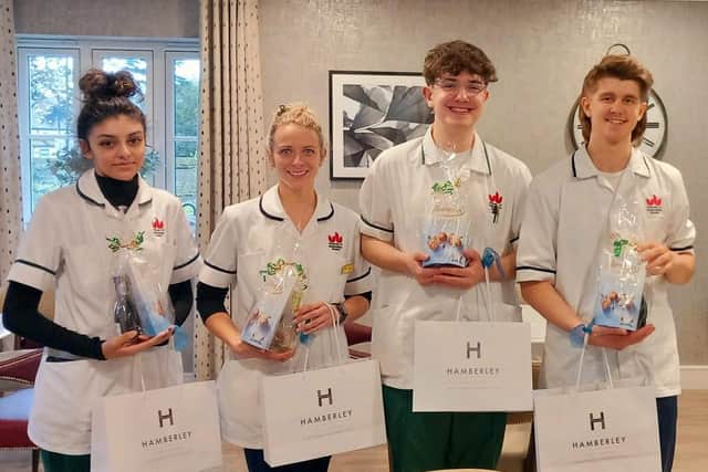 Students Kylie Sudlow, Theo Cordell, Luca D'agostino and Aisha Ifzal