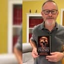 Damien O'Dell with his book Chicksands Priory
