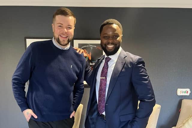 Ben Maynard, Community Relations Manager and Michael Zinaka, Home Manager of Bentley Grange