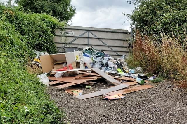The rubbish fly-tipped in Wootton