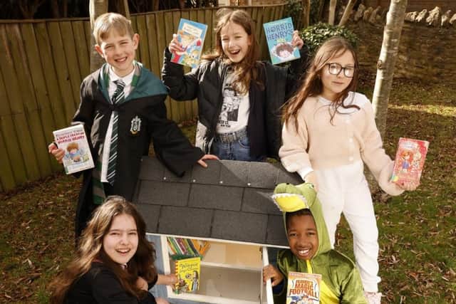 Dandara donates book hut to St James VA Primary School in Biddenham to celebrate World Book Day