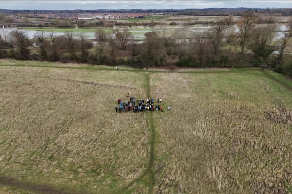 Protesters at the site in Kempston