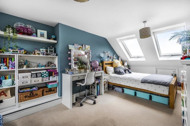This third double bedroom is on the third floor - using the cleverly converted loft space - and measures 17ft 5in by 11ft 7in