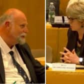 Mayor Tom Wootton and Lib Dem councillor Christine McHugh clash at the meeting