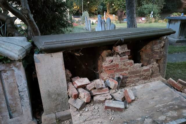 Church members are outraged at the mindless vandalism