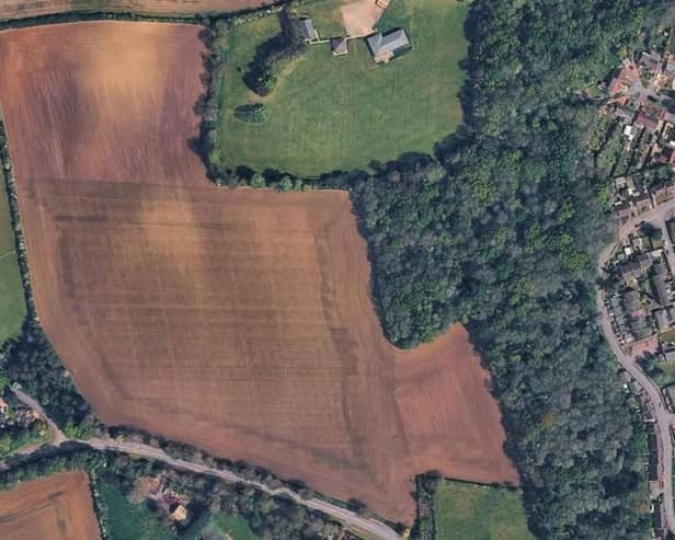 The proposed location for the 179-housing development in Bromham