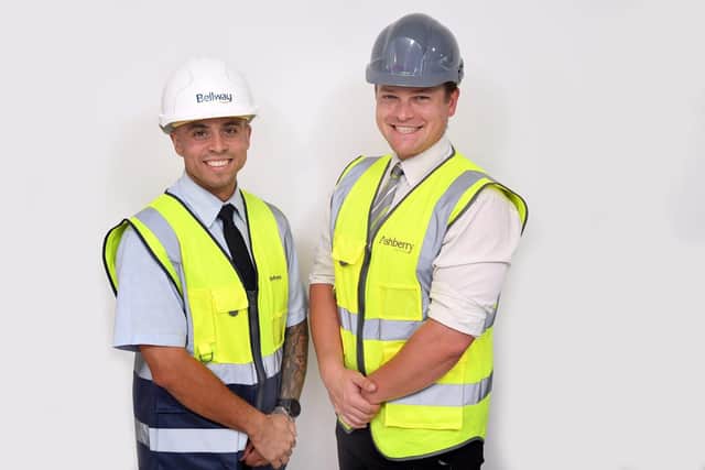 Bellway site manager Dan St Hilaire and Ashberry Homes senior site manager Josh Croxford