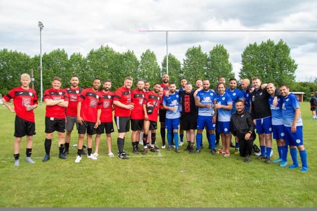 Two teams of old school friends played the match at Wotton Blue Cross FC