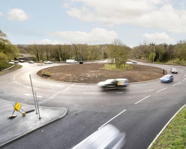 Work to improve Clophill roundabout has now been completed