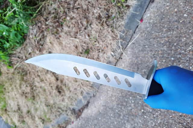 The seized knife (Picture: Ampthill Community Policing Team)