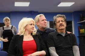 The cast of Willy Russell's 'One for the Road' in rehearsal 