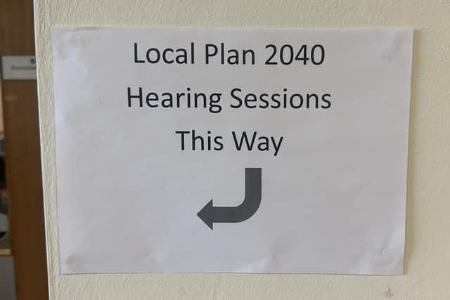 The plan is currently at the public examination stage and public hearings are being held at Borough Hall