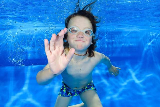 Charlie underwater