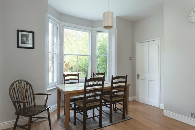 As this is big enough to feature a dining table, the dining room can instead be used as a snug
