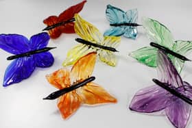 Glass butterflies - representing those who have gained their wings too soon - are on sale to raise funds to support families who've suffered the loss of an unborn or new born child