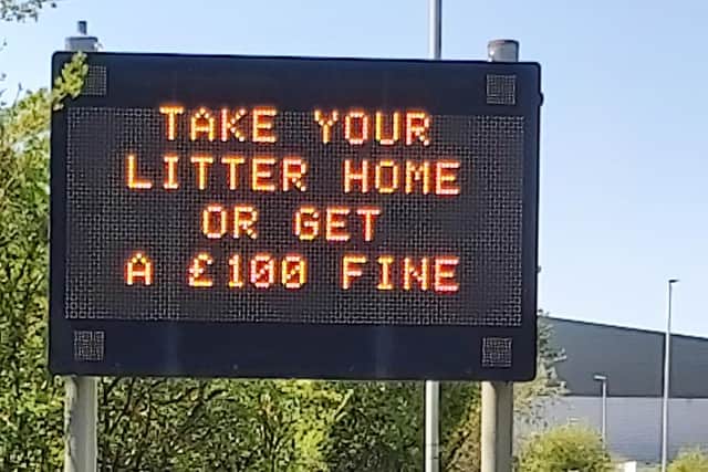 A roadside fine notice in Bedford
