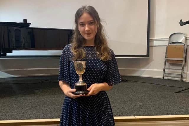 Tetiana Kudas won two of her classes – a pop song for ages 16 and over, and a song in any living language year 11 and under