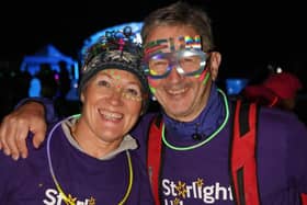 Participants stepping out for Sue Ryder at a Starlight Hike event 