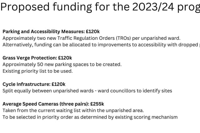 Proposed funding plan