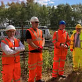 Bedford mayor Dave Hodgson visited the site of the proposed Wixams railway station