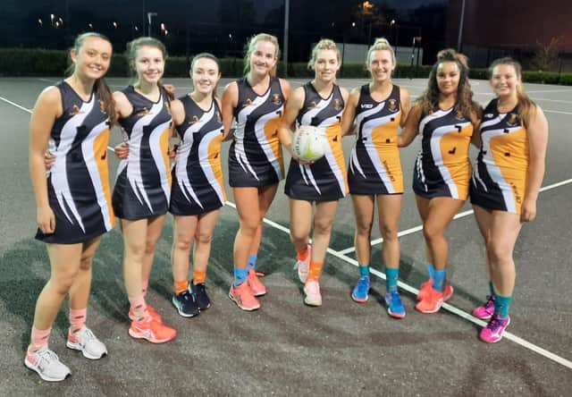 Grangers Blaze, winners of the Bedford & District Netball League's annual charity tournament after beating Mayfair Vixens in the final