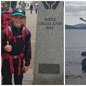 Luke and his mum Charlotte raised funds for CHUMS by completing a 96 mile hike.