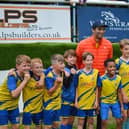 David James with some of the younger players from Ampthill Town
