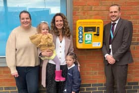 A new defibrillator installed at Great Ouse Primary Academy