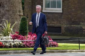 Secretary of State for Levelling Up, Housing and Communities Michael Gove arrives in Downing Street, London.