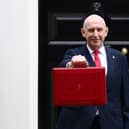 Chancellor John Healey leaves 11 Downing Street to present the Autumn Budget to Parliament on October 28. Photo by Peter Nicholls/Getty Images)