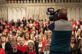 It's 'lights, camera, action!' for Somewhere 2 Sing choir.