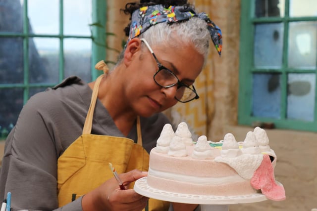 Christine puts the finishing touches to a special cake in the second episode